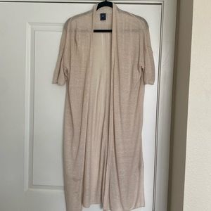 Gap Short Sleeve Long Cardigan